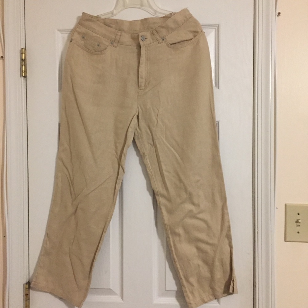 🦋 Ralph Lauren Khaki linen pants